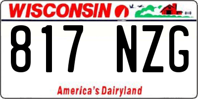WI license plate 817NZG