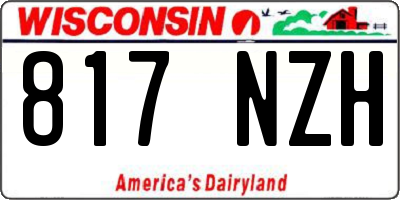 WI license plate 817NZH