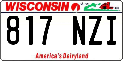 WI license plate 817NZI