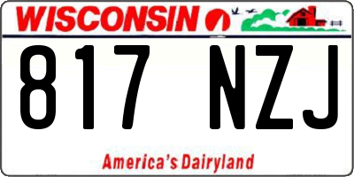 WI license plate 817NZJ