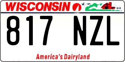 WI license plate 817NZL