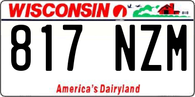 WI license plate 817NZM