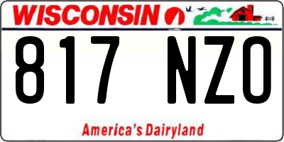 WI license plate 817NZO