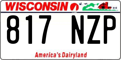WI license plate 817NZP