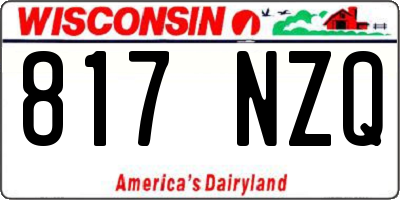 WI license plate 817NZQ