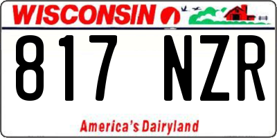 WI license plate 817NZR