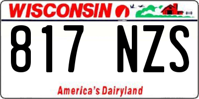 WI license plate 817NZS