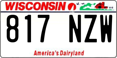 WI license plate 817NZW