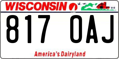 WI license plate 817OAJ