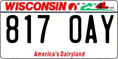 WI license plate 817OAY
