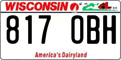 WI license plate 817OBH