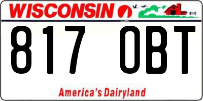WI license plate 817OBT