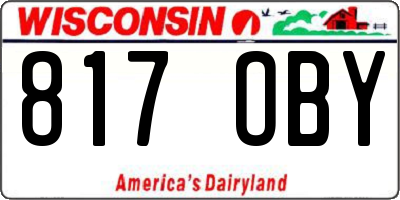 WI license plate 817OBY