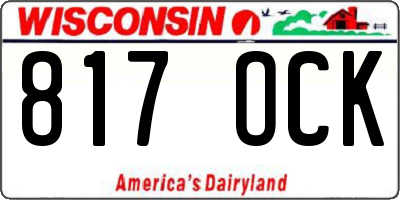 WI license plate 817OCK