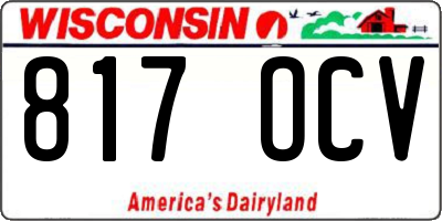 WI license plate 817OCV
