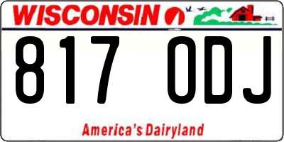 WI license plate 817ODJ