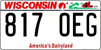 WI license plate 817OEG
