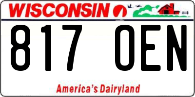 WI license plate 817OEN