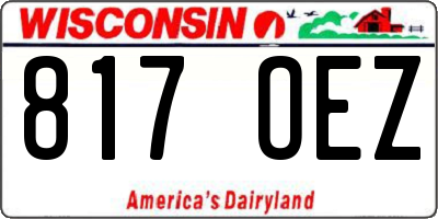 WI license plate 817OEZ