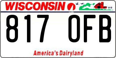 WI license plate 817OFB