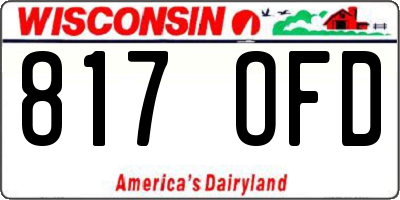 WI license plate 817OFD