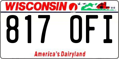 WI license plate 817OFI