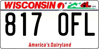 WI license plate 817OFL
