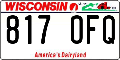 WI license plate 817OFQ