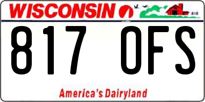 WI license plate 817OFS