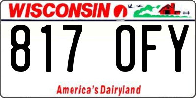 WI license plate 817OFY