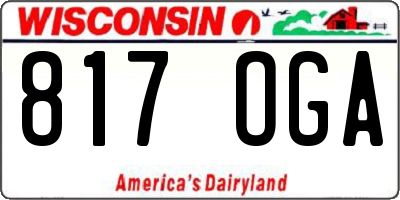 WI license plate 817OGA