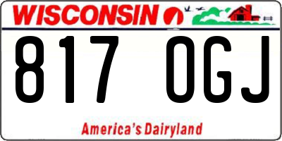 WI license plate 817OGJ