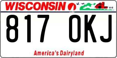 WI license plate 817OKJ