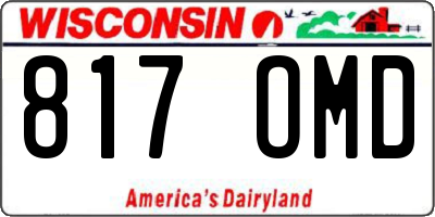 WI license plate 817OMD
