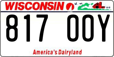 WI license plate 817OOY