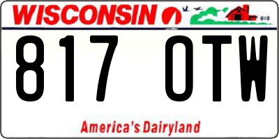 WI license plate 817OTW