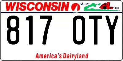 WI license plate 817OTY