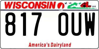 WI license plate 817OUW