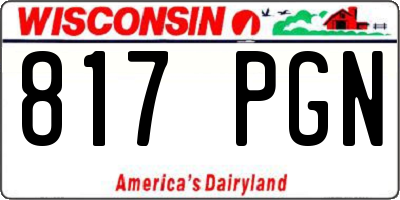 WI license plate 817PGN