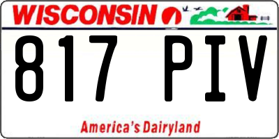 WI license plate 817PIV
