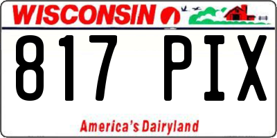 WI license plate 817PIX