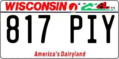 WI license plate 817PIY