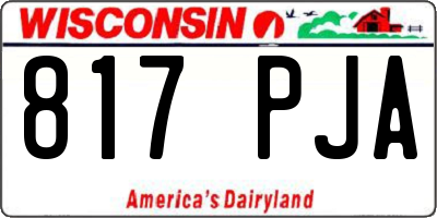 WI license plate 817PJA