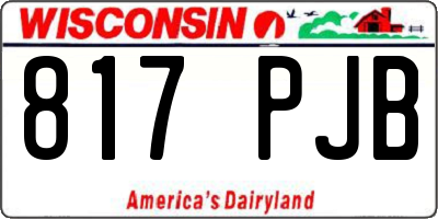 WI license plate 817PJB