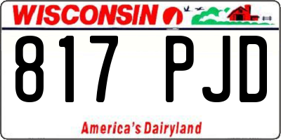 WI license plate 817PJD