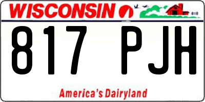WI license plate 817PJH