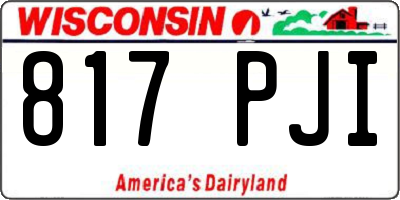 WI license plate 817PJI