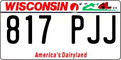 WI license plate 817PJJ