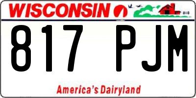 WI license plate 817PJM