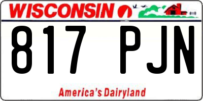 WI license plate 817PJN